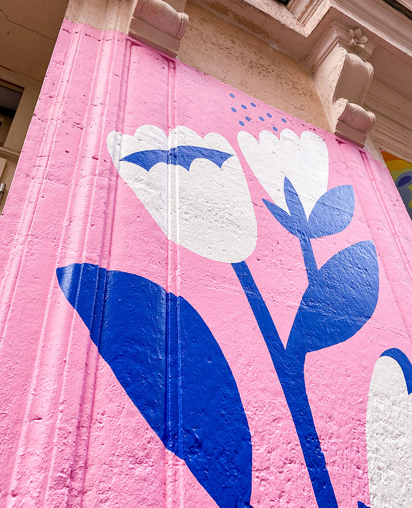 flower mural street art
