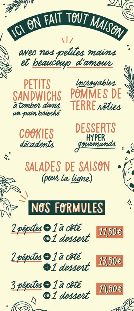 lettering menu design paris freelance